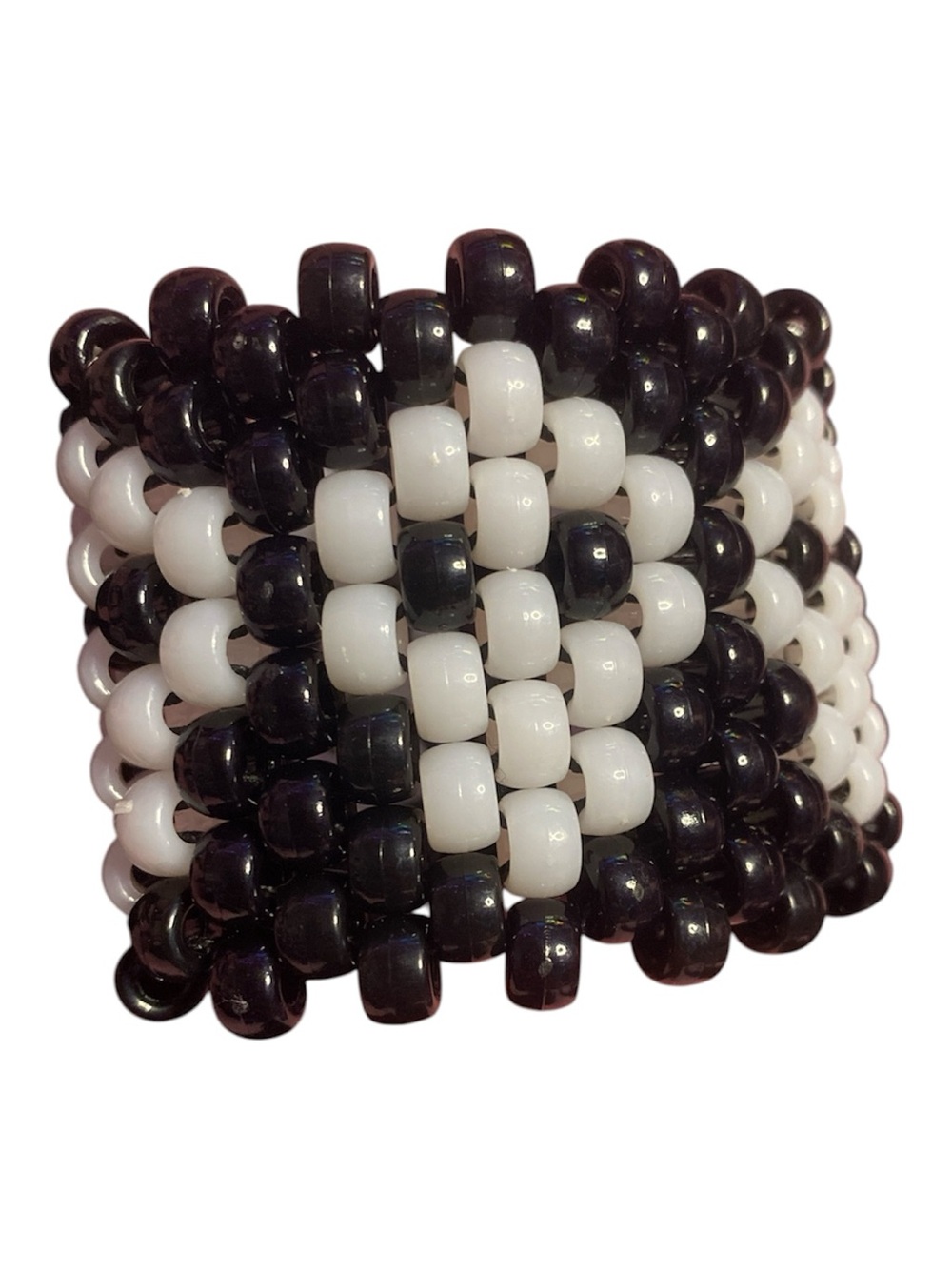 Black & White Skull Kandi 8 1/2” Cuff